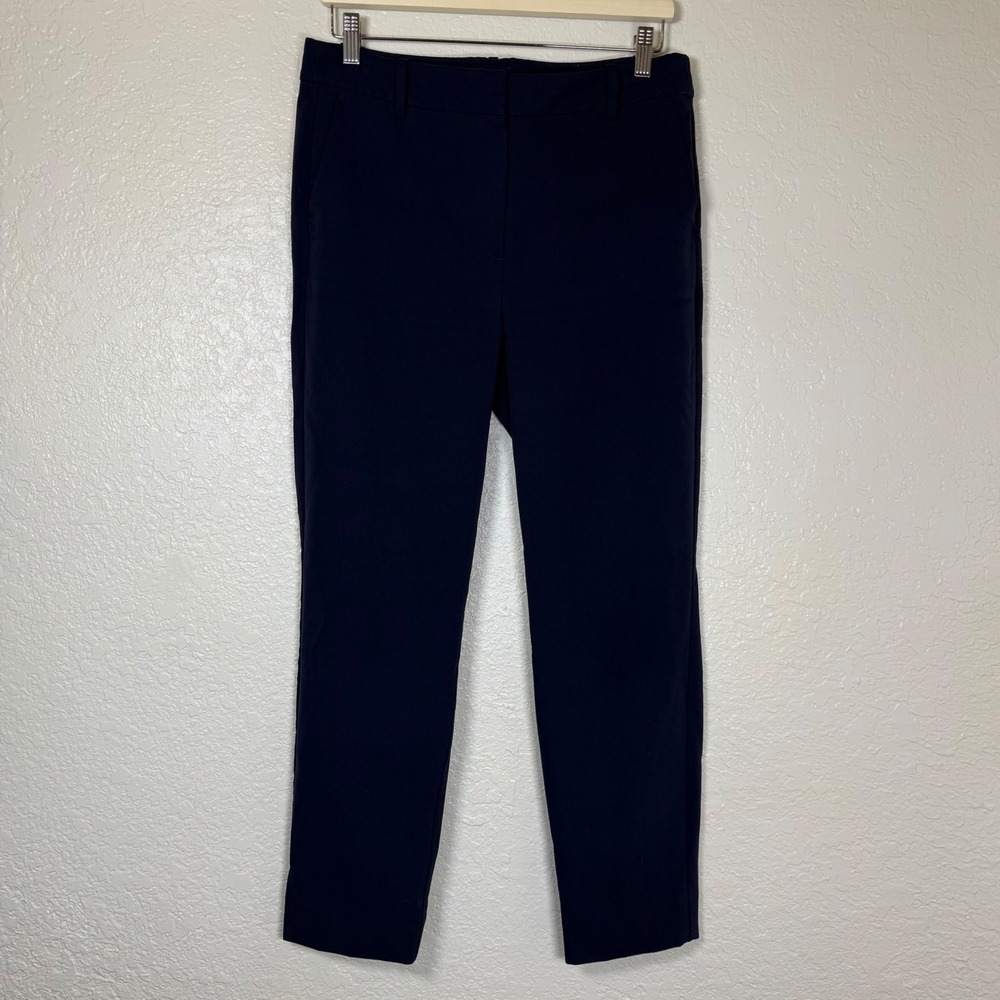 Ruby Crop Pant J.Crew Women 8 Navy Blue Bi-Stretch Slim Trousers Office Casual